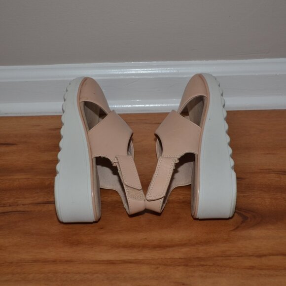 CLARKS Jillian Jewel blush pink strappy wedge cushioned sandals, sz 8.5M - Picture 7 of 10